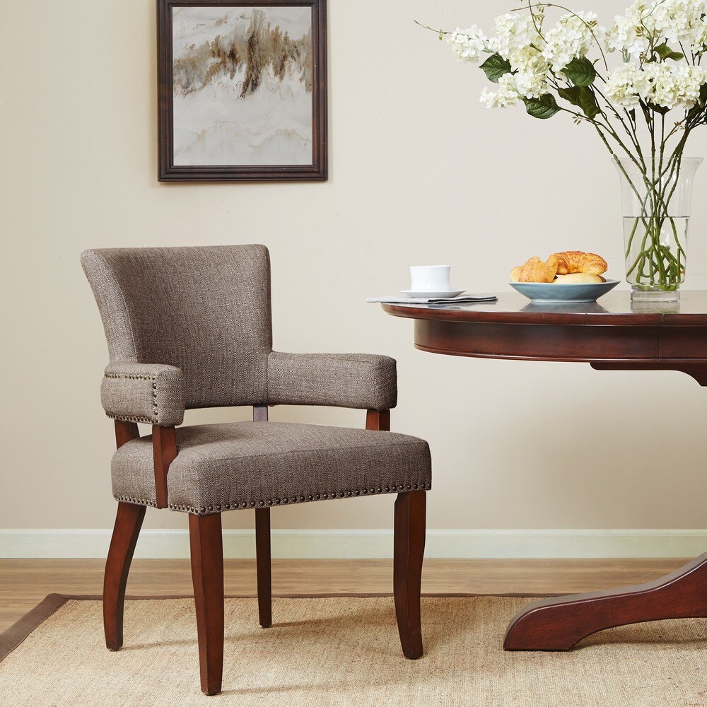 Copper Grove Cobleland Brown Arm Dining Chair