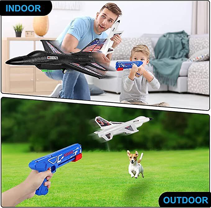 Airplane Launcher Toy For Kids Outdoor Flying Toys Birthday Gifts