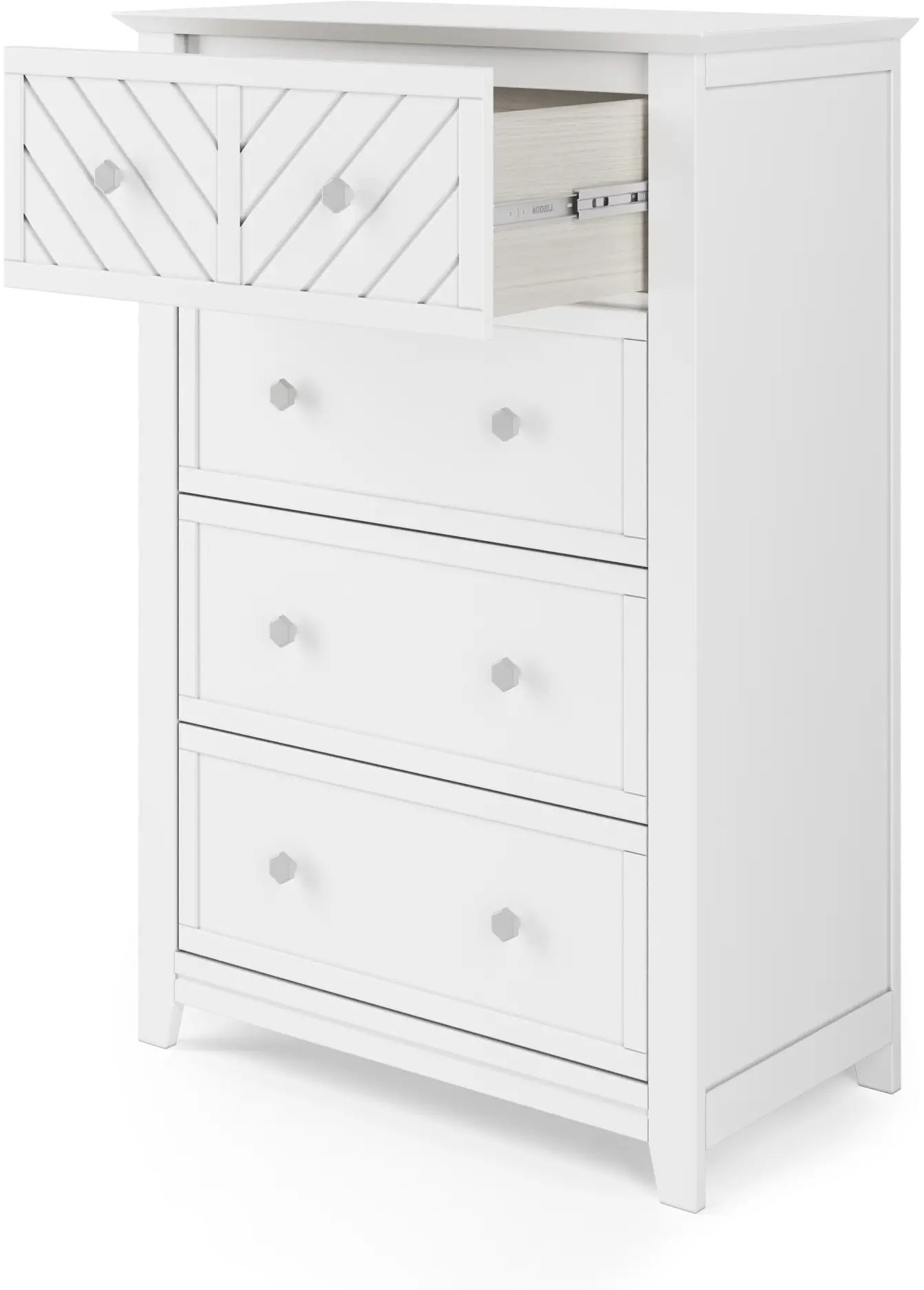 Atwood Matte White 4-Drawer Chest of Drawers