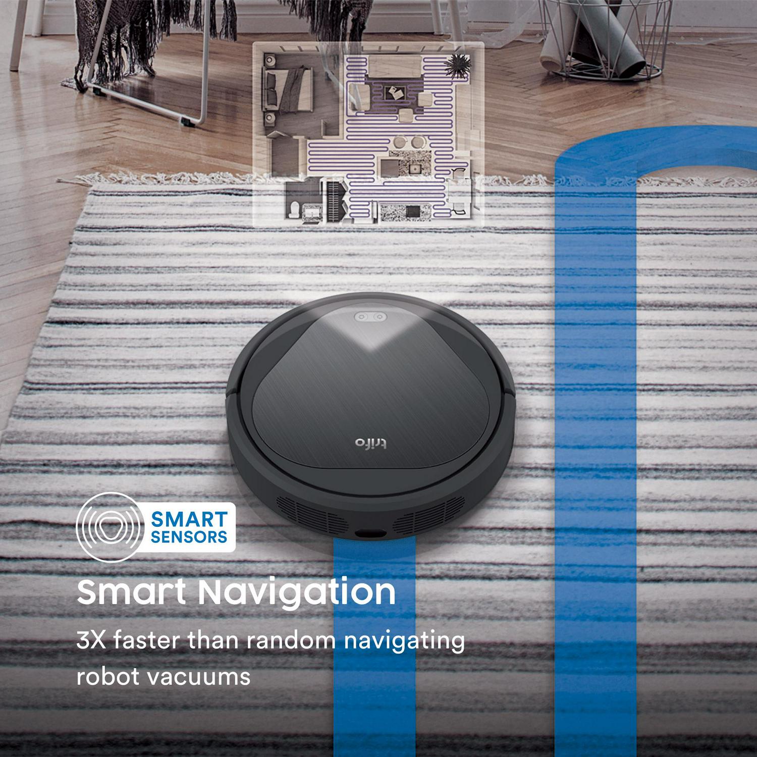 Trifo Emily Robot Vacuum Precise Back and Forth Navigation and 110 Minute Runtime allow Emily to clean up to 3X the area of random navigating robots Powerful Suction (2500pa) WiFi and Alexa Enabled  Crowdfused