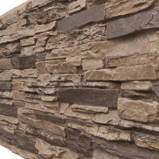 Ekena Millwork 45-34 in. x 24-12 in. Canyon Ridge Stacked Stone Stonewall Faux Stone Siding Panel PNU24X48CNSR