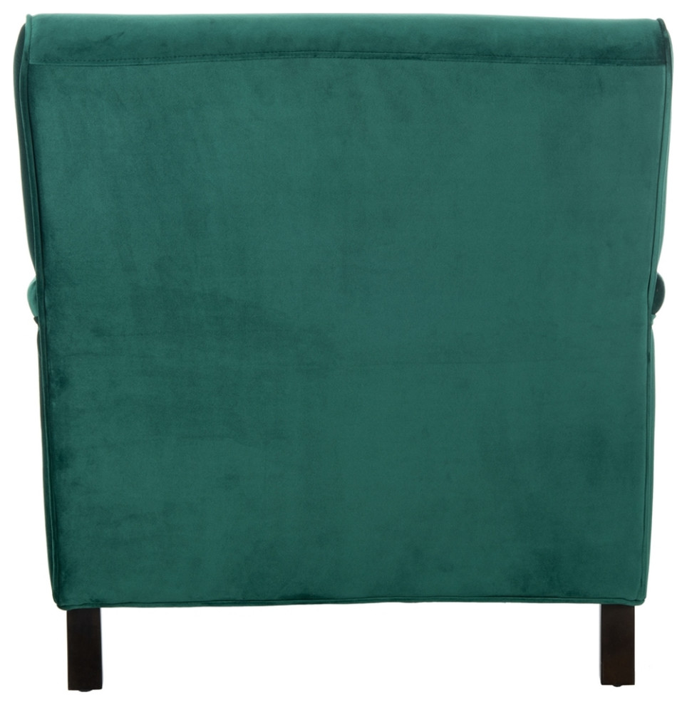 Chester Club Chair Emerald/ Espresso   Traditional   Armchairs And Accent Chairs   by Peachtree Fine Furniture  Houzz