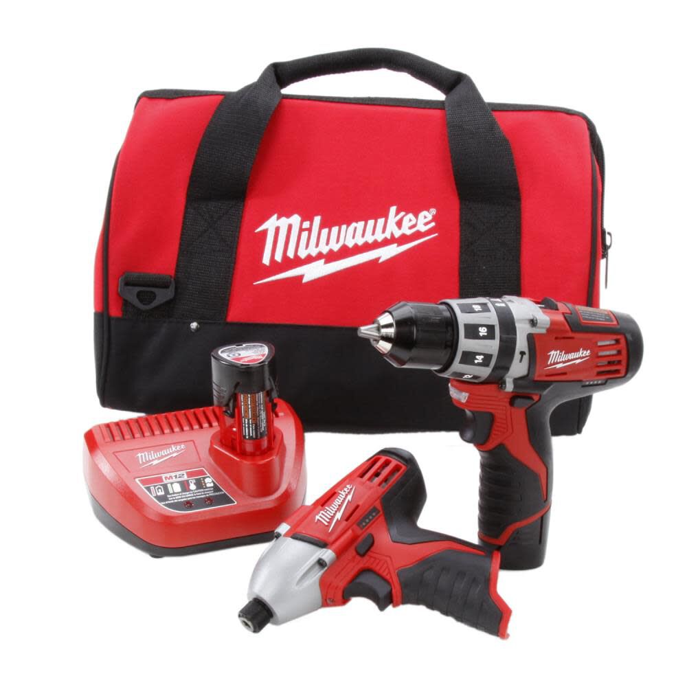 MW M12 12V Hammer Drill/Impact Driver Combo Kit 2 Tool 2497-22 from MW