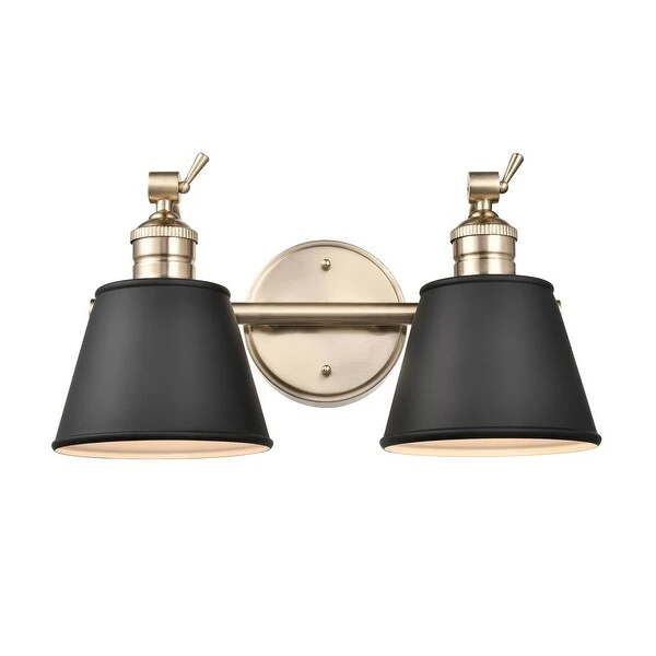 Millennium Lighting Layne Vanity Fixture in Multiple Finishes with Metal Shades