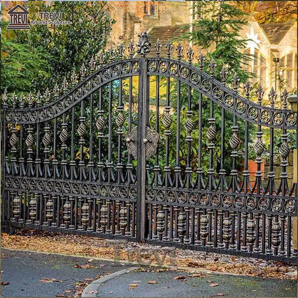 Outdoor Garden Decoration Big Size New Design Large Wrought Iron Gates