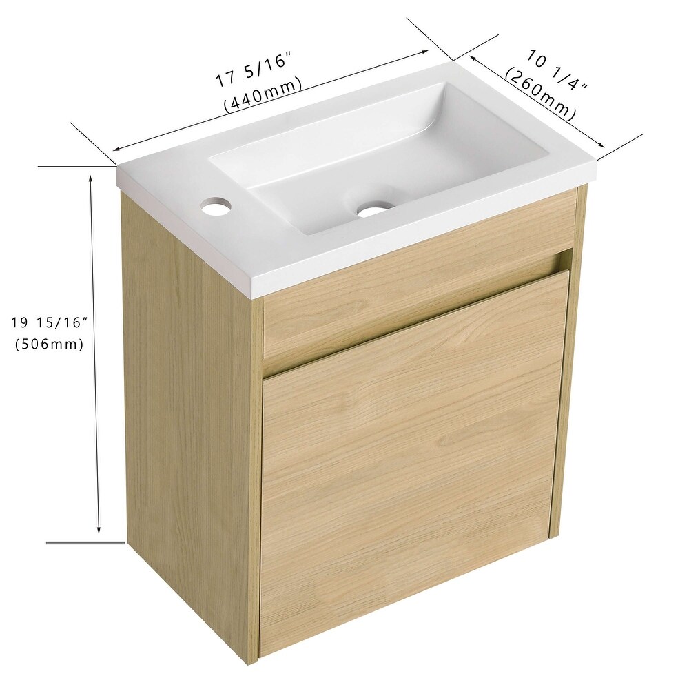 Single Sink Bathroom Vanity  16 Inch Width for Small Bathrooms