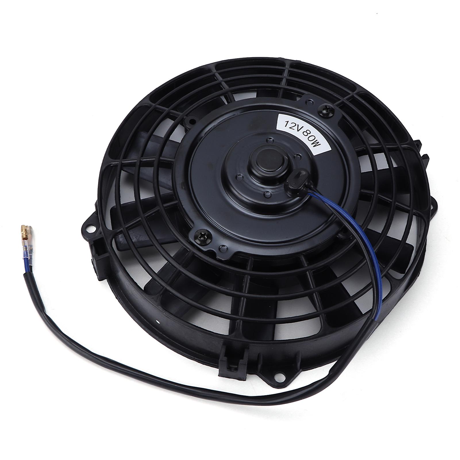 8in Electric Radiator Cooling Fan 12v 80w Straight Blade Pull Push Slim For Ac System Intercooler