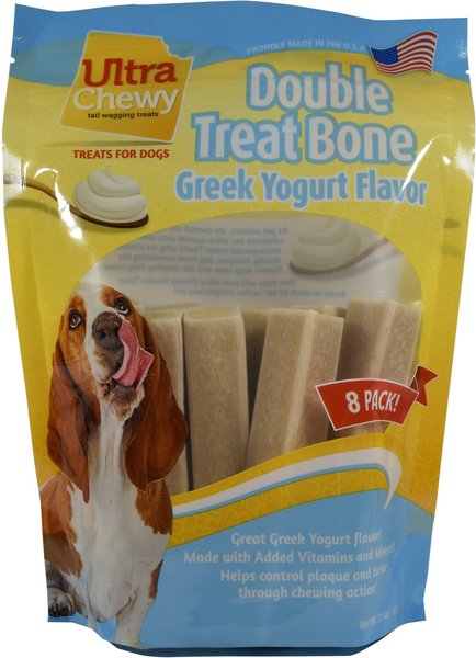 Ultra Chewy Double Treat Bone Greek Yogurt Flavor Dog Treat