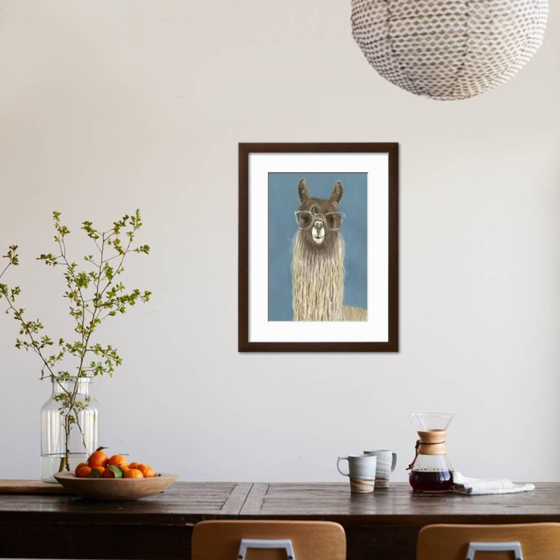 Llama Specs IV， Animals Framed Art Print Wall Art by Victoria Borges Sold by Art.Com