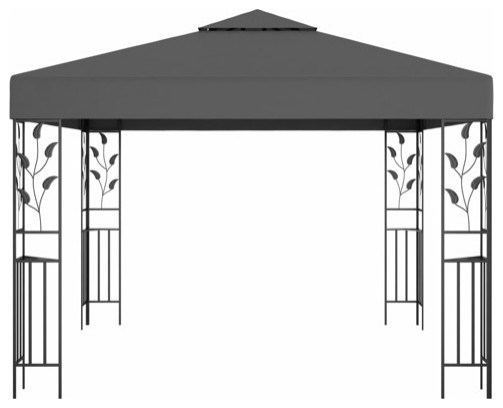 vidaXL Gazebo Canopy Tent Patio Pavilion Sunshade with Double Roofs White   Traditional   Gazebos   by vidaXL LLC  Houzz