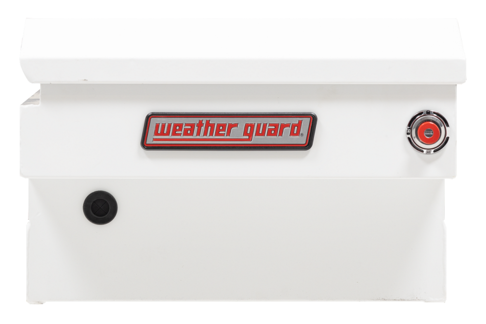 Weather Guard Saddle Truck Tool Box Steel Compact White