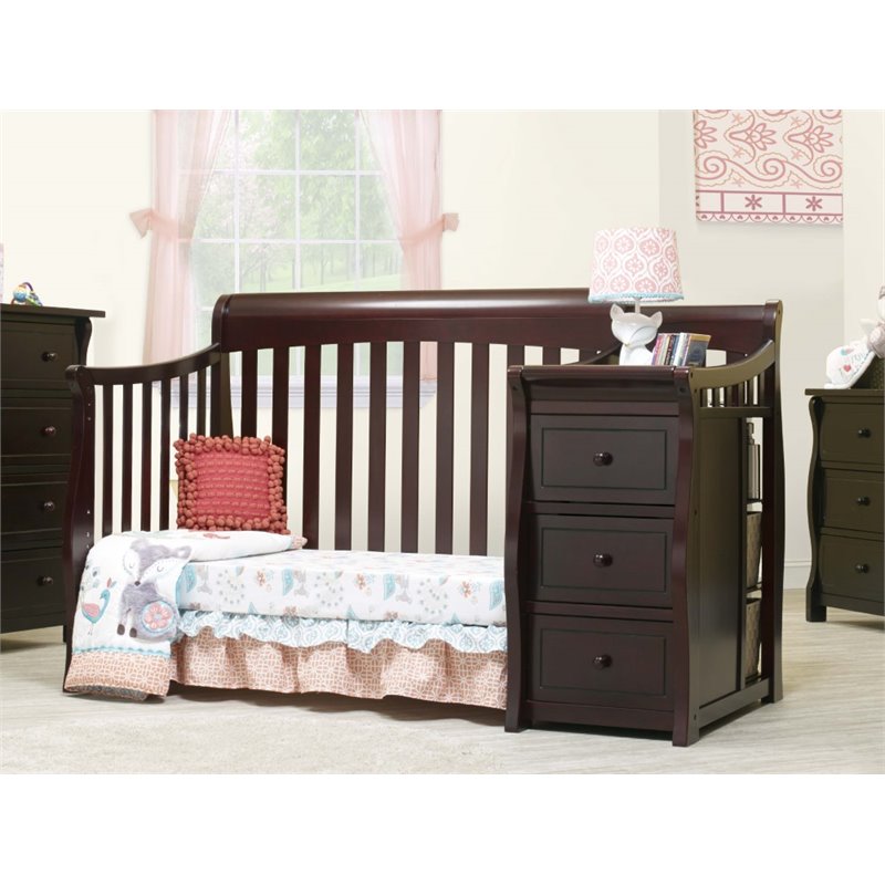 Sorelle Princeton Elite Crib and Changer in Espresso