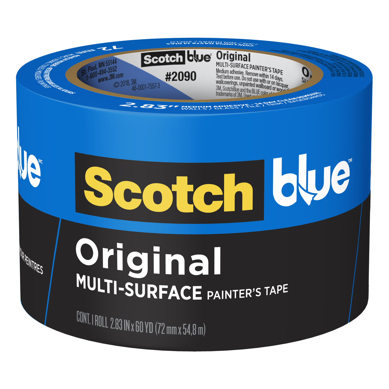 ScotchBlue 2.83 in. W X 60 yd L Blue Medium Strength Original Painter\u0027s Tape 1 pk