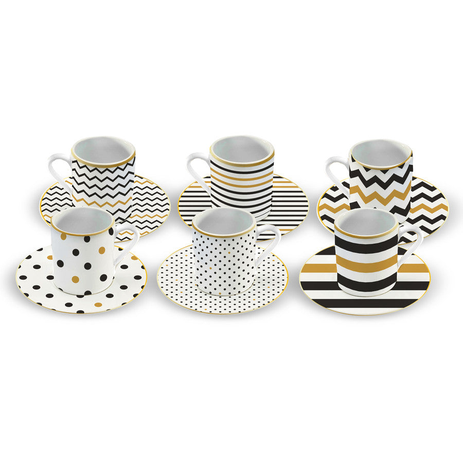 Karaca Nossa Set Of 6 Coffee Cups 153.03.06.5262