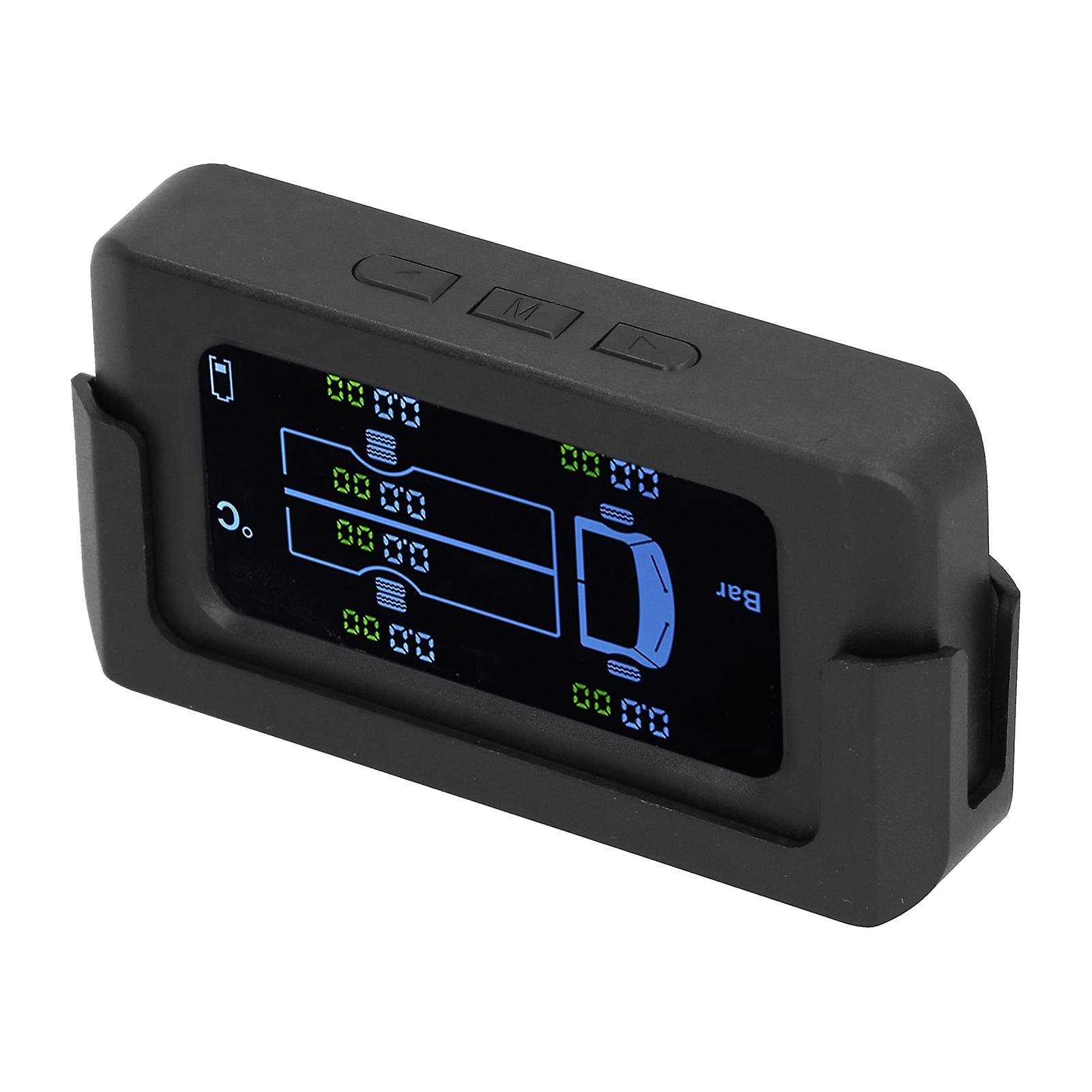 Universal Tire Pressure Monitor Solar Usb Charging 0-8.5bar 122psi Truck Tpms With 6 External Sensors