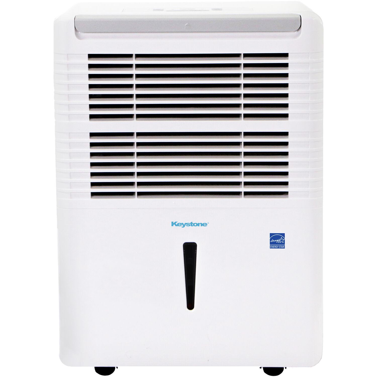 Energy Star Keystone 35 Pint Dehumidifier | Moisture Removal up to 3，000 Sq.Ft. | LED Display | 24H Timer | Portable with Wheels | Auto-Shutoff | For Basement， Garage， Living Room