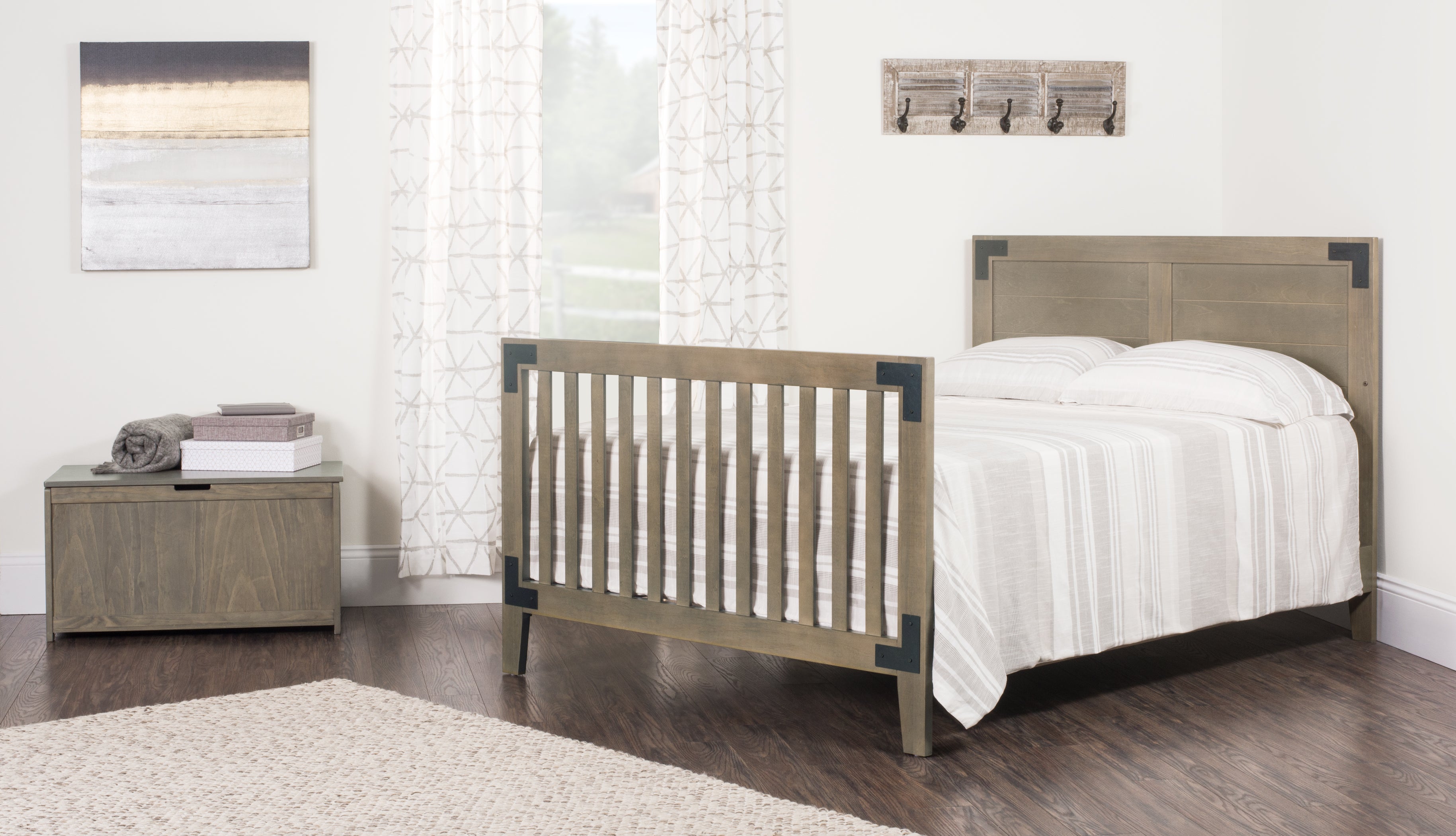 Child Craft Lucas 4-in-1 Convertible Baby Crib, Dusty Heather