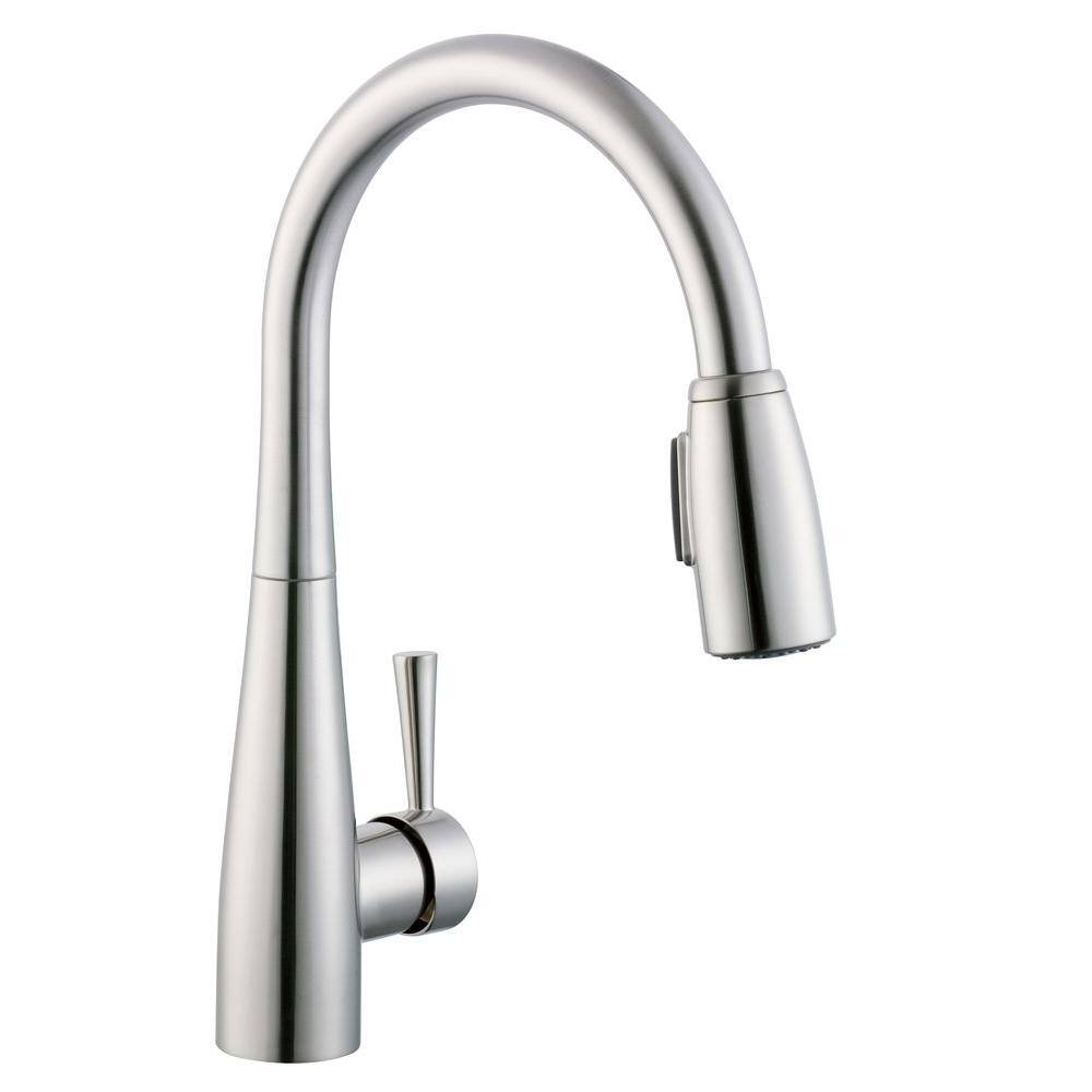 Glacier Bay 900 Series Single-Handle Pull-Down Sprayer Kitchen Faucet with Soap Dispenser in Stainless Steel HD65890W-1008D2