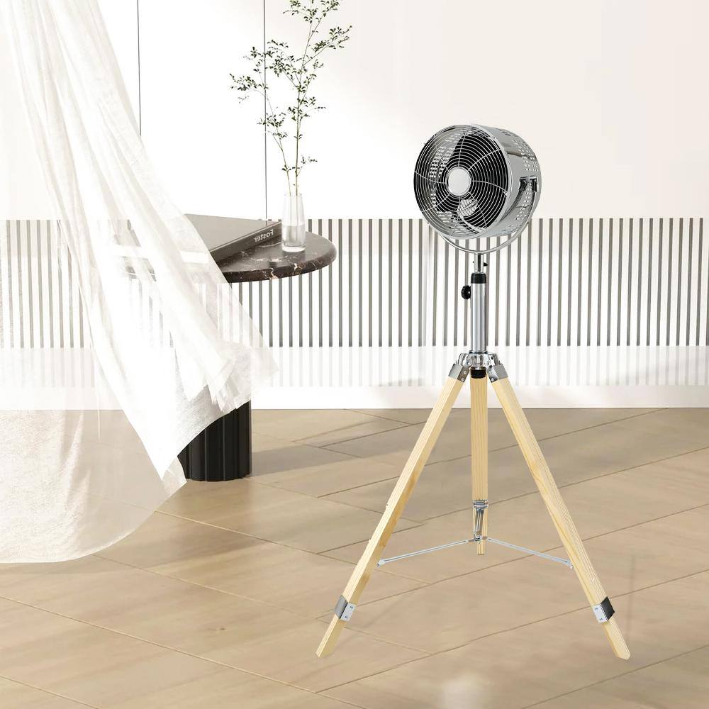 Amucolo Adjustable-Height 52 in. Tripod Pedestal Fan 3 Speed Adjustment Multiple Wide Angle Standing Fan DHS-CYHI-R010C