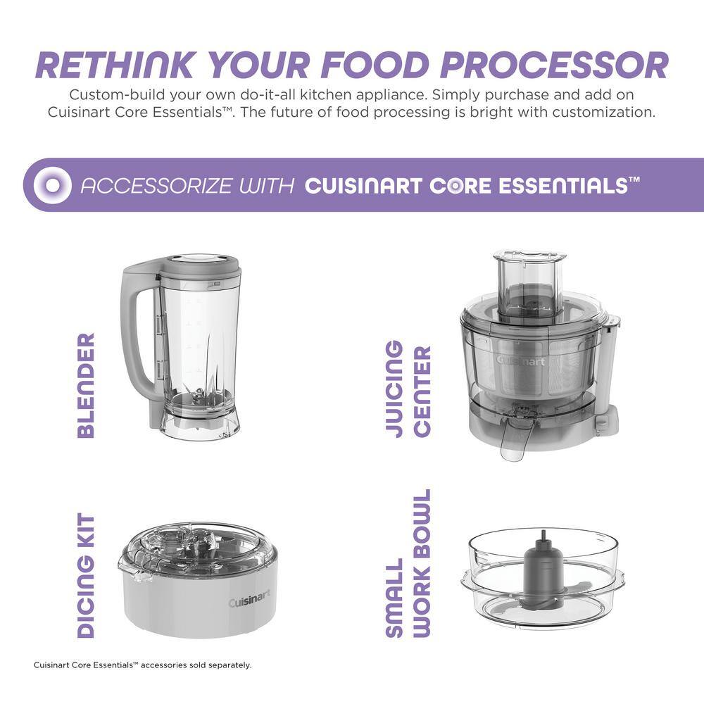 Cuisinart Core Custom 13-Cup Gray Food Processor with All-in-One Storage System FP-130AG