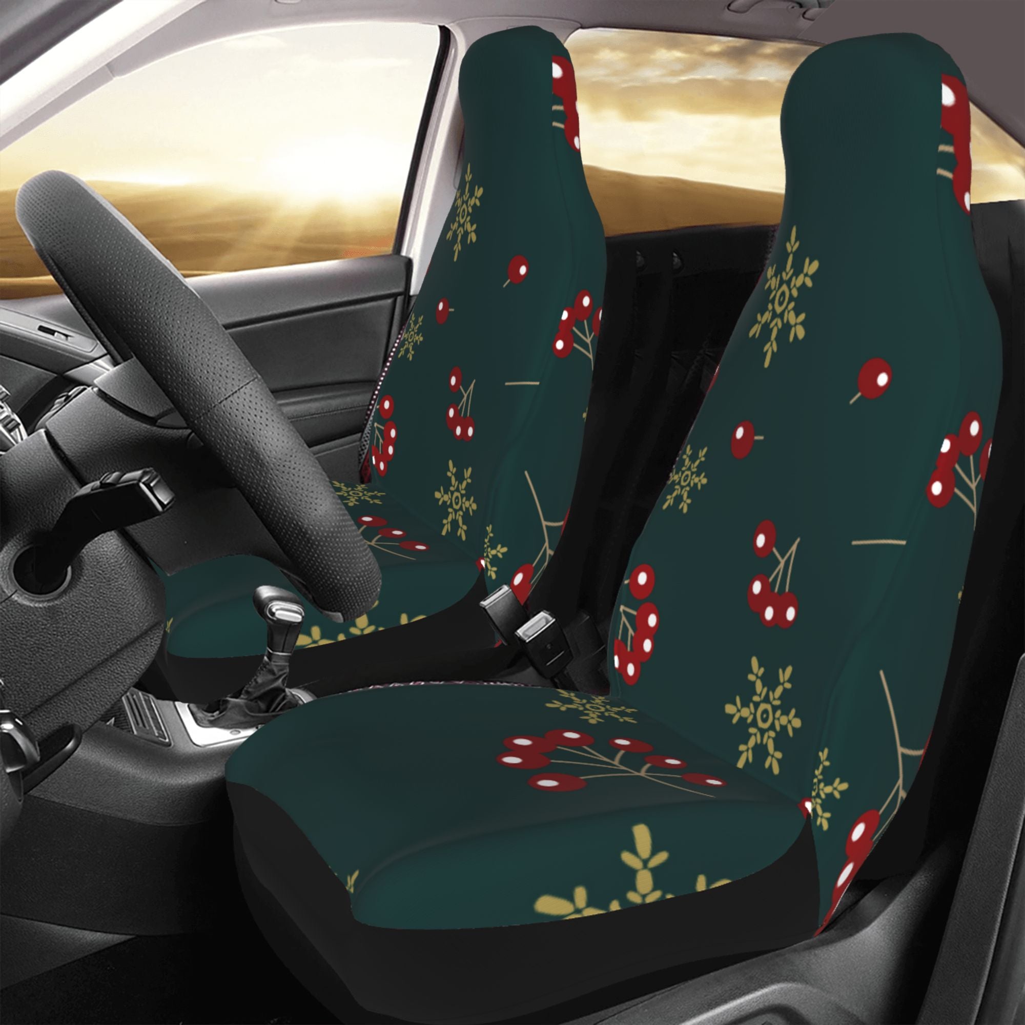 ZICANCN Car Seat Cover Bohemian Christmas Festive Style Car Front Seat Covers Protectors ， Automotive Seat Covers for Cars Trucks Suv