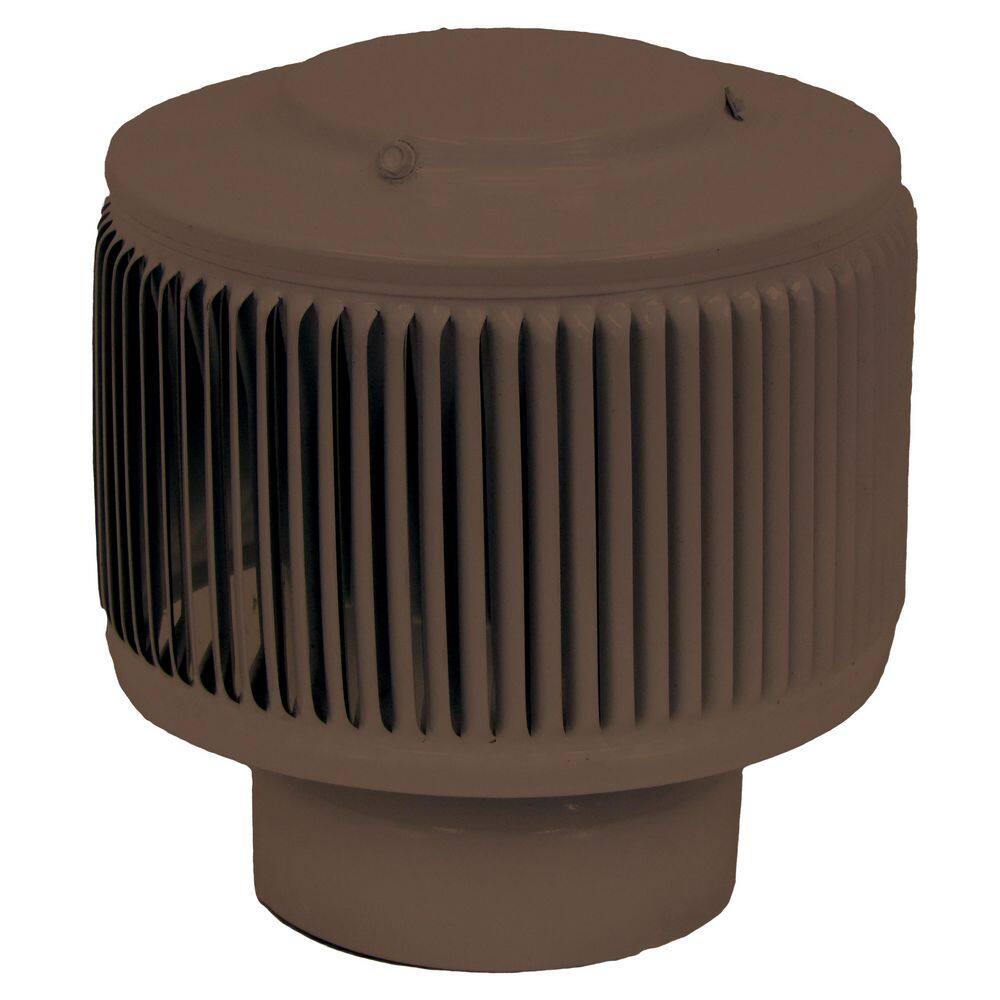 Active Ventilation 4 in. D Aluminum Aura PVC Static Roof Vent Cap Exhaust with Adapter for Sch. 40 or Sch. 80 PVC Pipe in Brown AV-4-PVC-BR