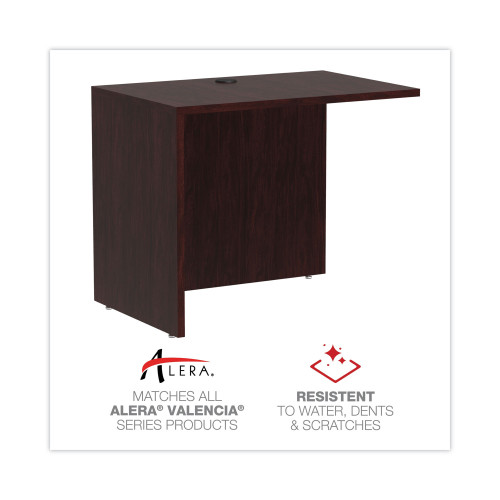 Alera Valencia Series Reversible Return/Bridge Shell， 35w x 23.63d x 29.5h， Mahogany (VA353624MY)