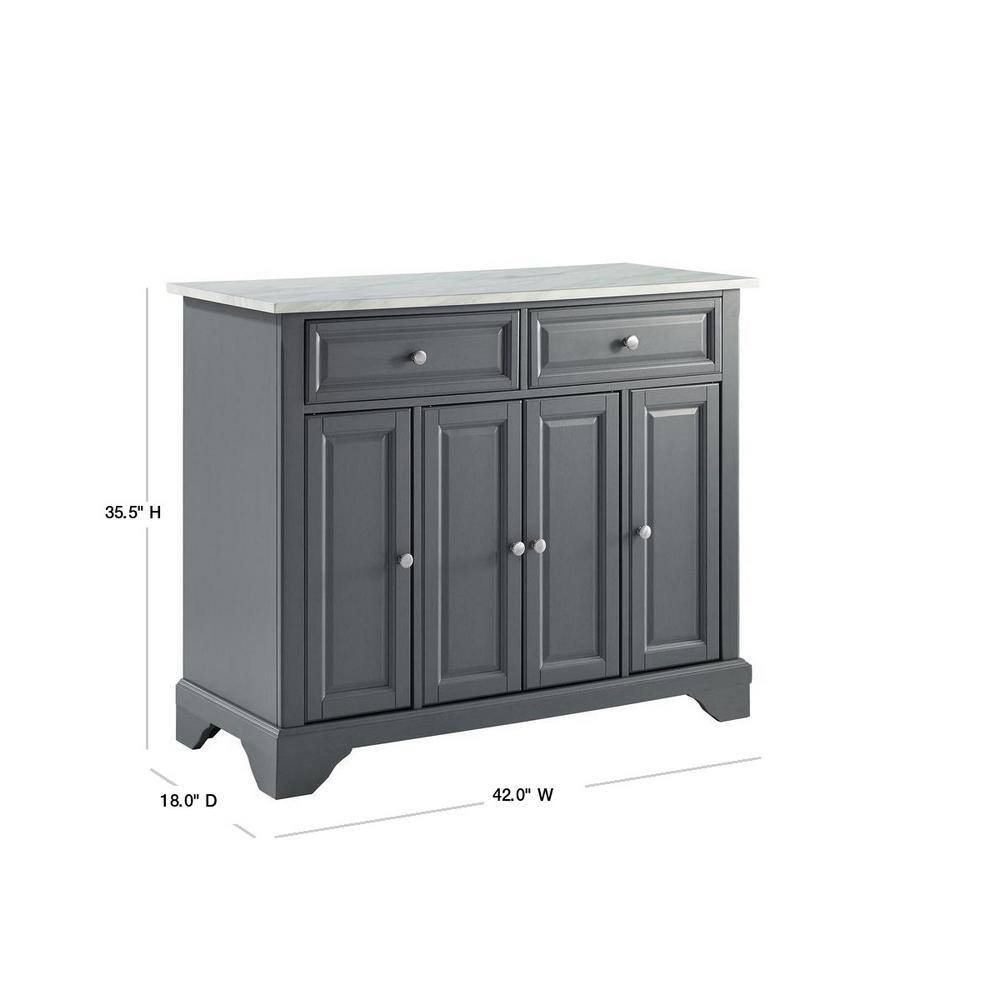 CROSLEY FURNITURE Avery Grey Kitchen Island KF30043BGY