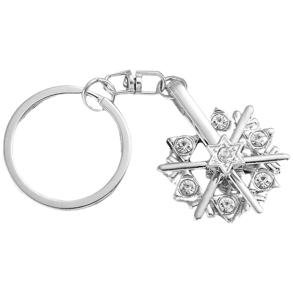 Zinc Alloy Key Chain Wear-resistant Zinc Alloy Snowflake Decorative Bag Pendants Key Supply