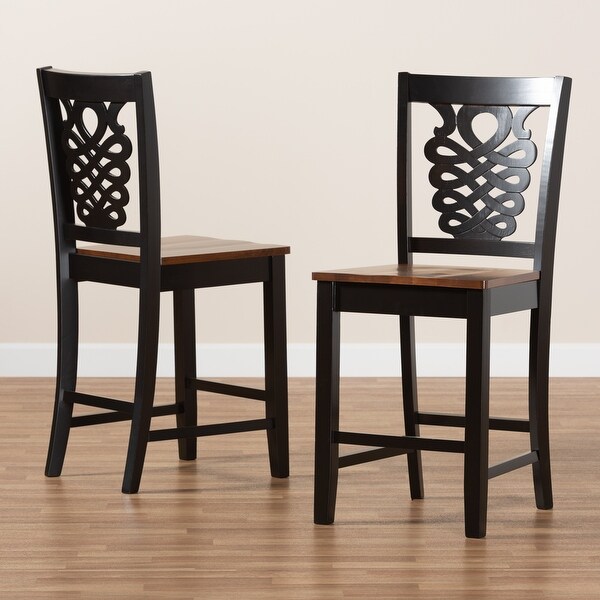 Gervais Modern and Contemporary Transitional 2-Piece Counter Stool Set