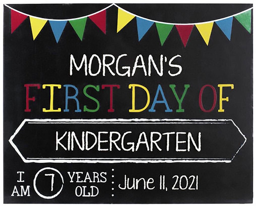 Malden  First/Last Day of Kindergarten Reversible Chalk Sign 10X8