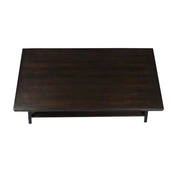 Carbon Loft Oliver Rustic Wood Coffee Table