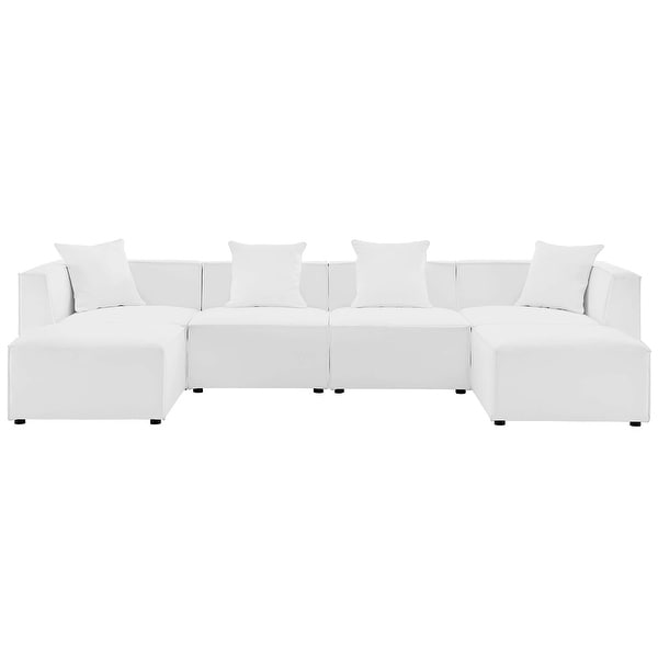 Saybrook Outdoor Patio Upholstered 6Piece Sectional Sofa