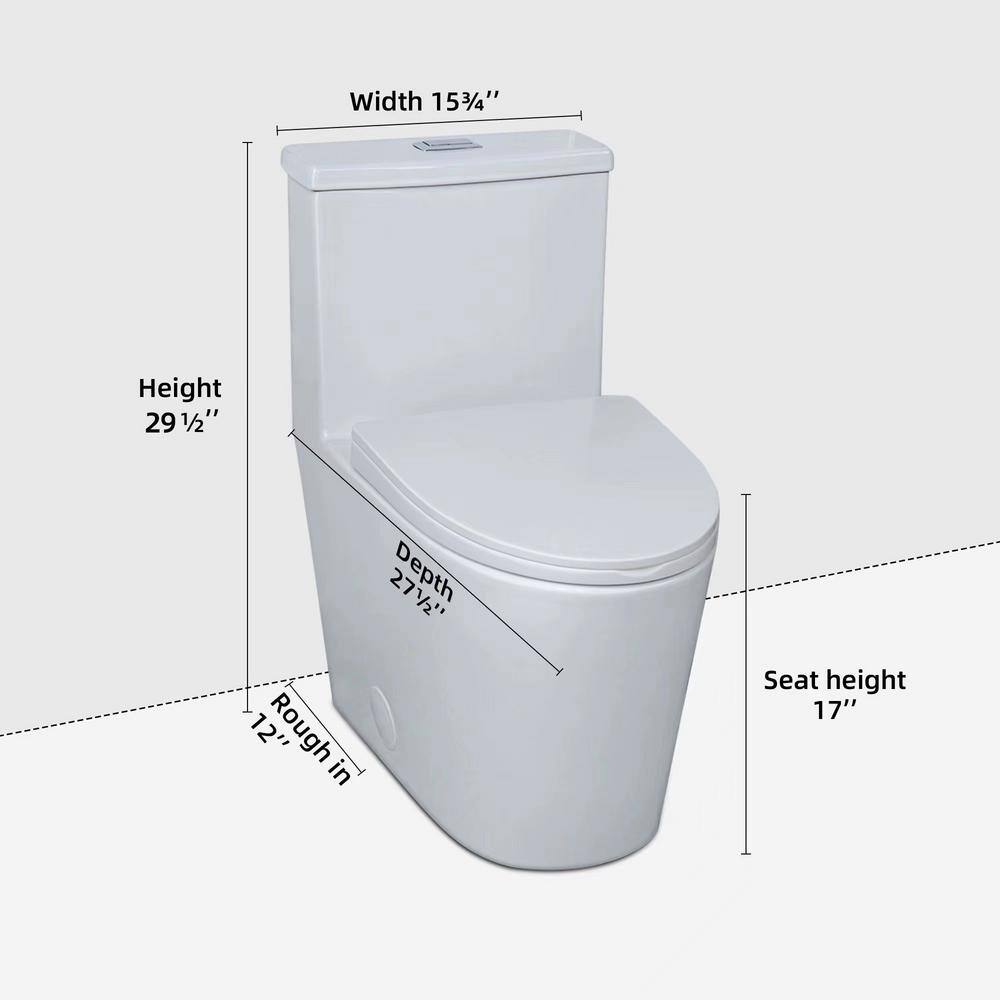 Casta Diva CD-BT03 Elongated Bidet Toilet Combo Dual Flush 0.91.28GPF in White with Advance Smart Bidet Seat CD-BT03