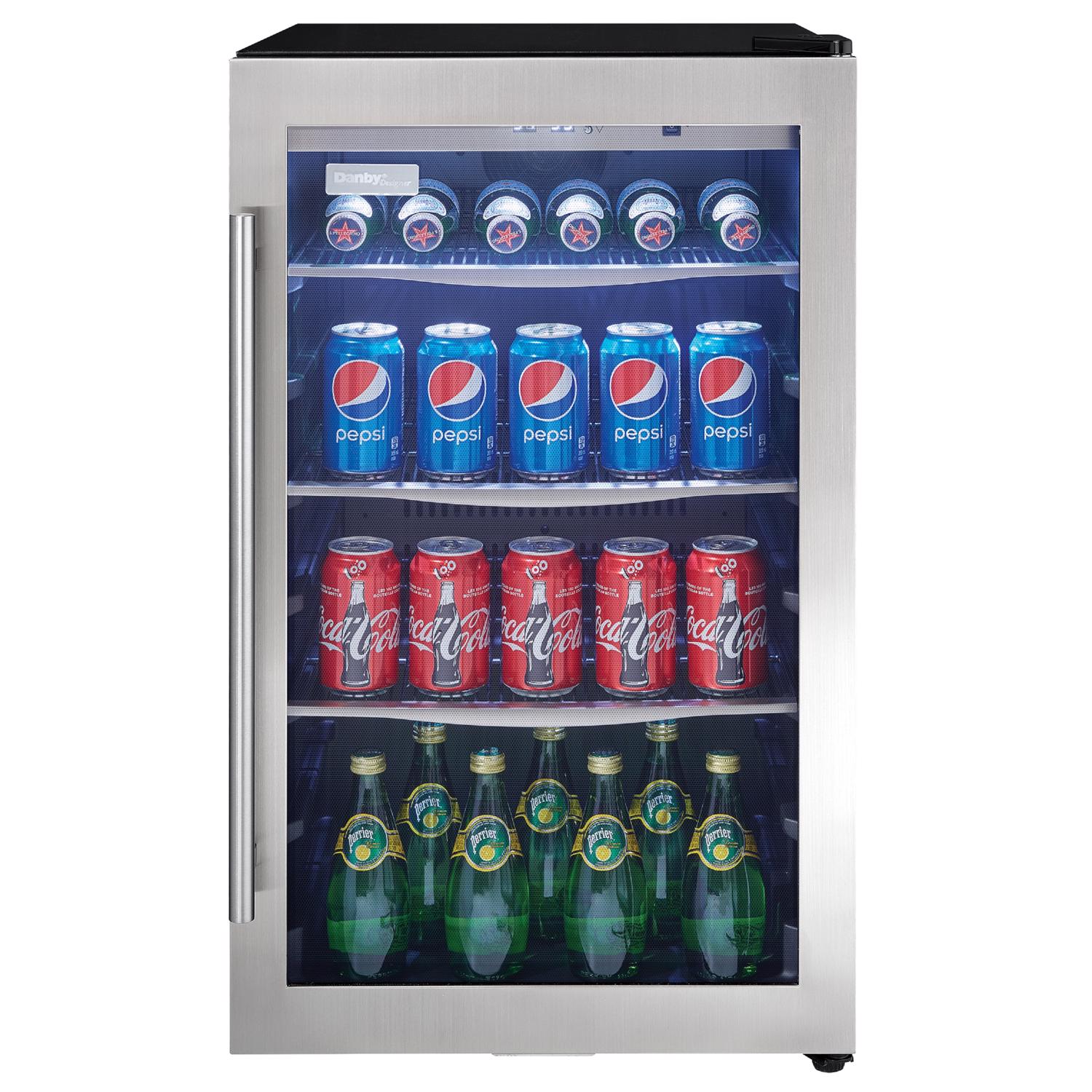 Danby 4.3 ft Black/Silver Stainless Steel Beverage Cooler 230 W