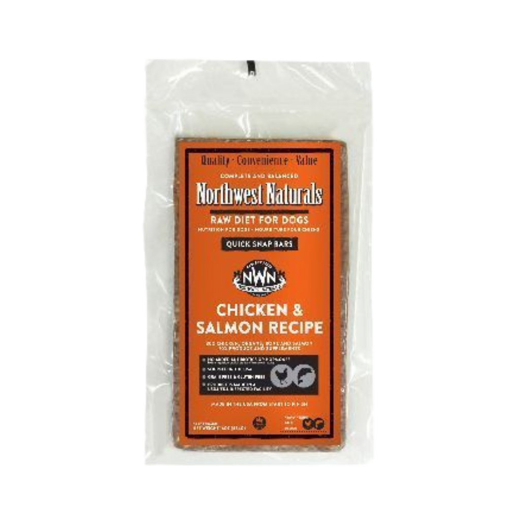 Northwest Naturals Raw Frozen Chicken and Salmon Dinner Bars Dog Food 25