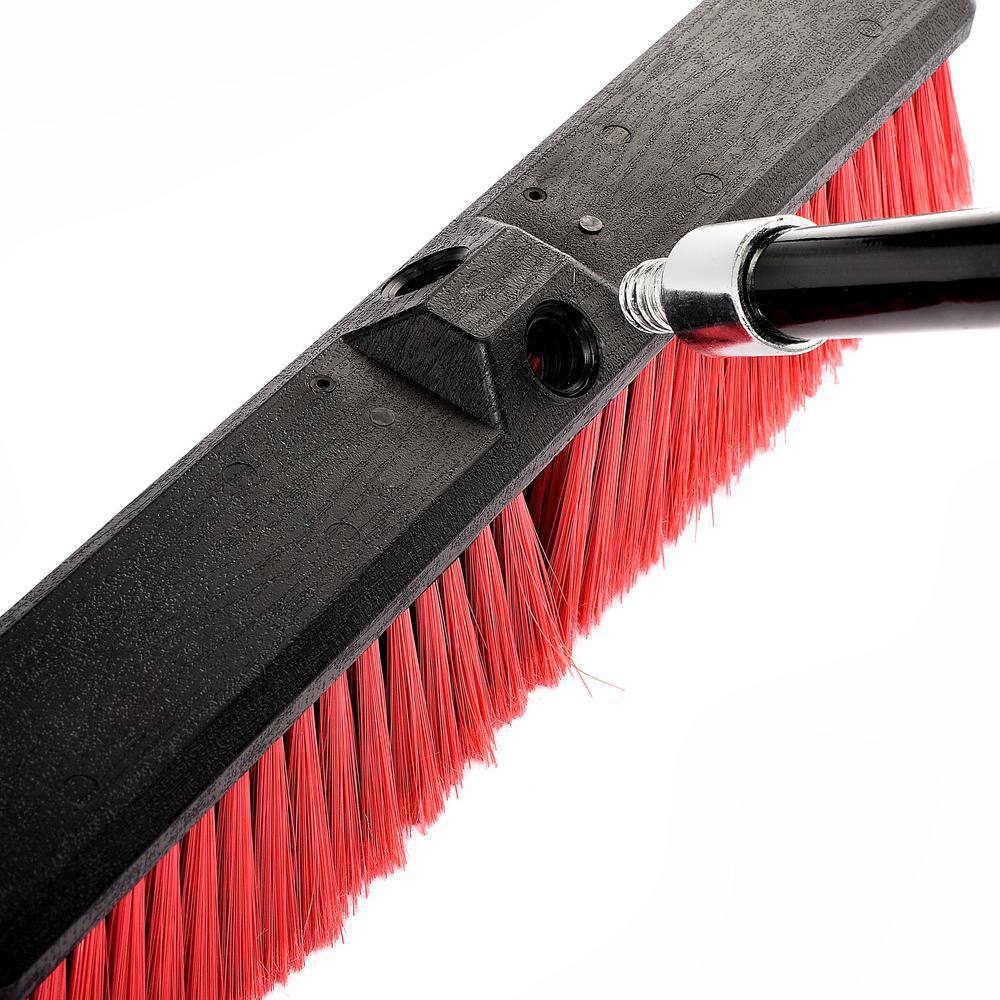 Alpine Industries 24 in. Red IndoorOutdoor Smooth Surface Push Broom (5-Pack) 460-24-2-5PK