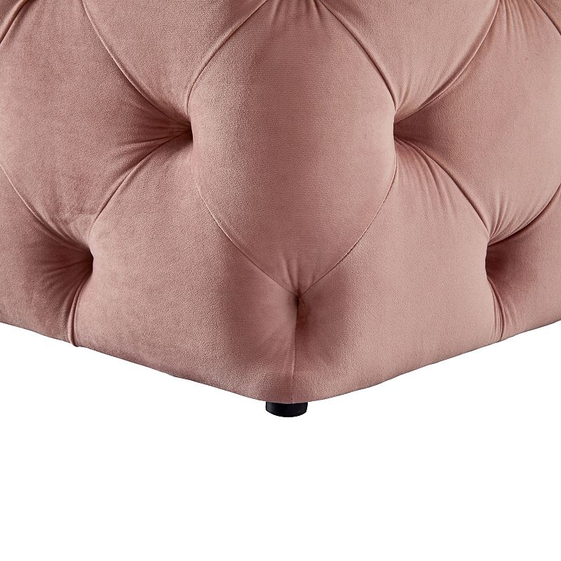 Cecil 1pc Ottoman Tufted Allover