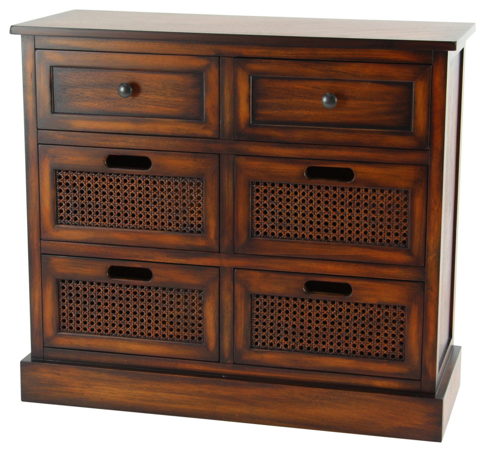 Traditional Brown Wood Storage Unit 90628   Tropical   Accent Chests And Cabinets   by Brimfield  ampMay  Houzz