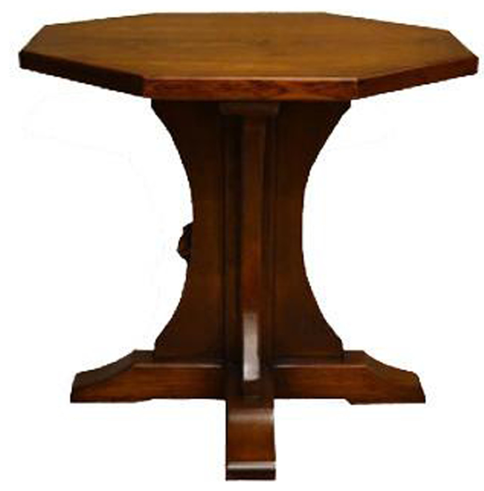 Arts and Crafts Mission Solid Oak Mouse Detail End Table   Traditional   Side Tables And End Tables   by Crafters and Weavers  Houzz