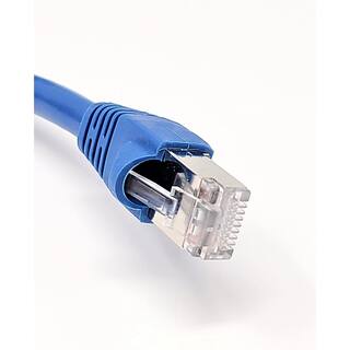 Micro Connectors Inc 50 ft. CAT 6 A 10G Shielded STP Patch Cable Blue E09-050BL-S