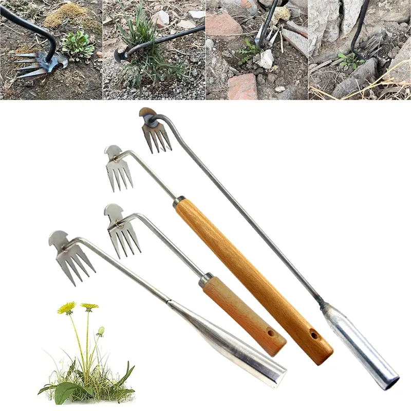 Manganese Steel Garden Weeders Grass Rooting Loose Soil Hand Weeding Removal Gardening Tools Multifunctional Weeder