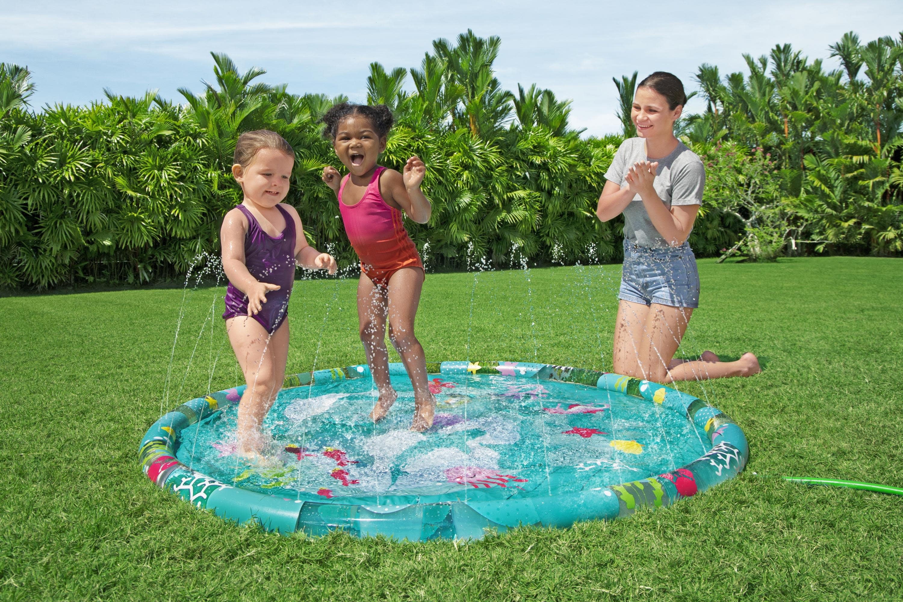 H2OGO! 65" Underwater Sprinkler Splash Kiddie Pool