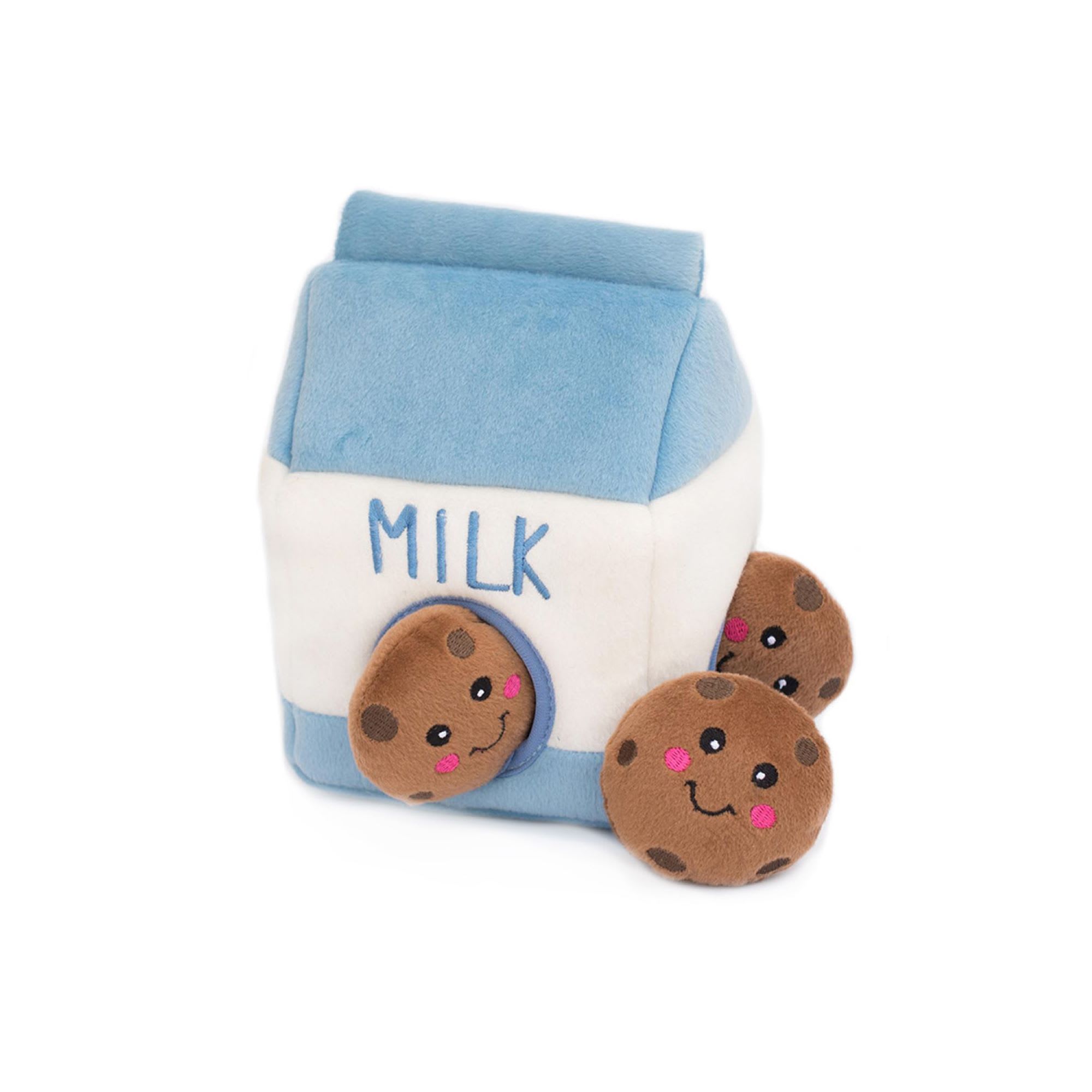 ZIPPYPAWS Zippy Burrow Milk and Cookies Dog Toy