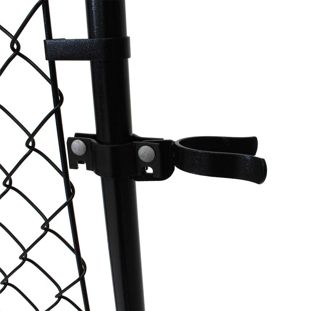 4 ft. H Adjustable Walk Gate Kit Square Corner Frame - Black CL 014519