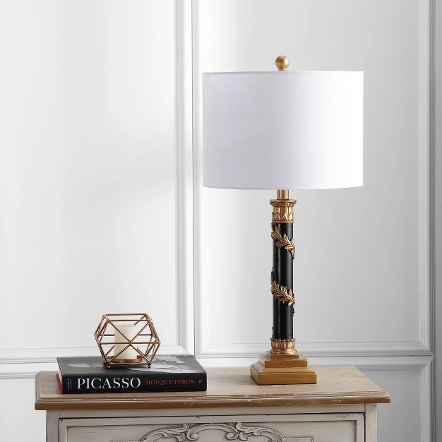 Camilla Resin Table Lamp includes Led Light Bulb Gold Jonathan Y