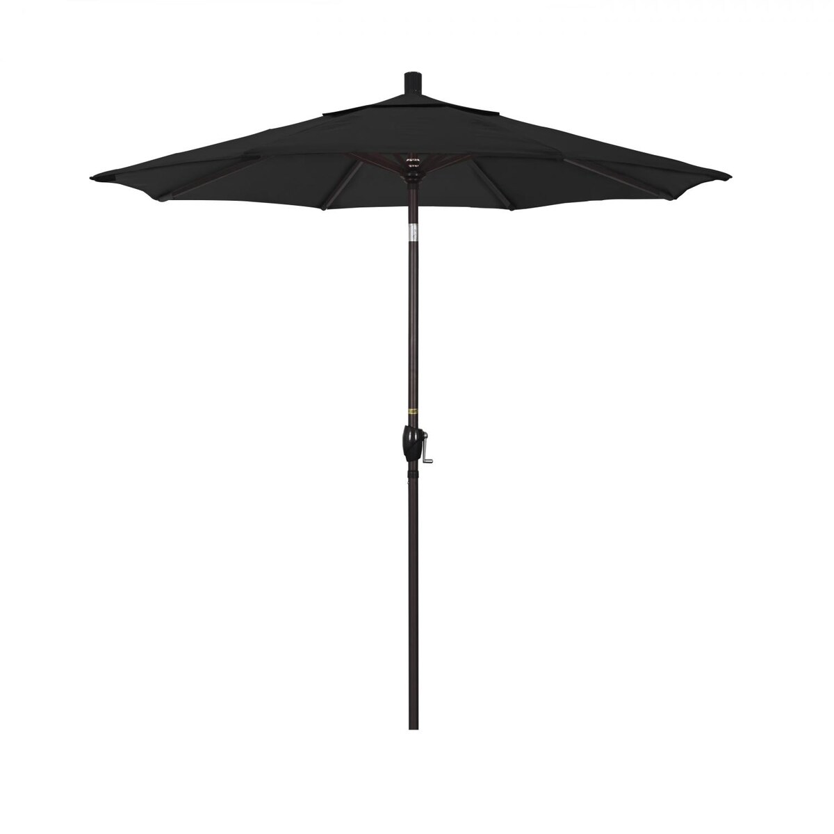 California Umbrella 7.5 Ft. Octagonal Aluminum Push Button Tilt Patio Umbrella W/ Crank Lift and Aluminum Ribs