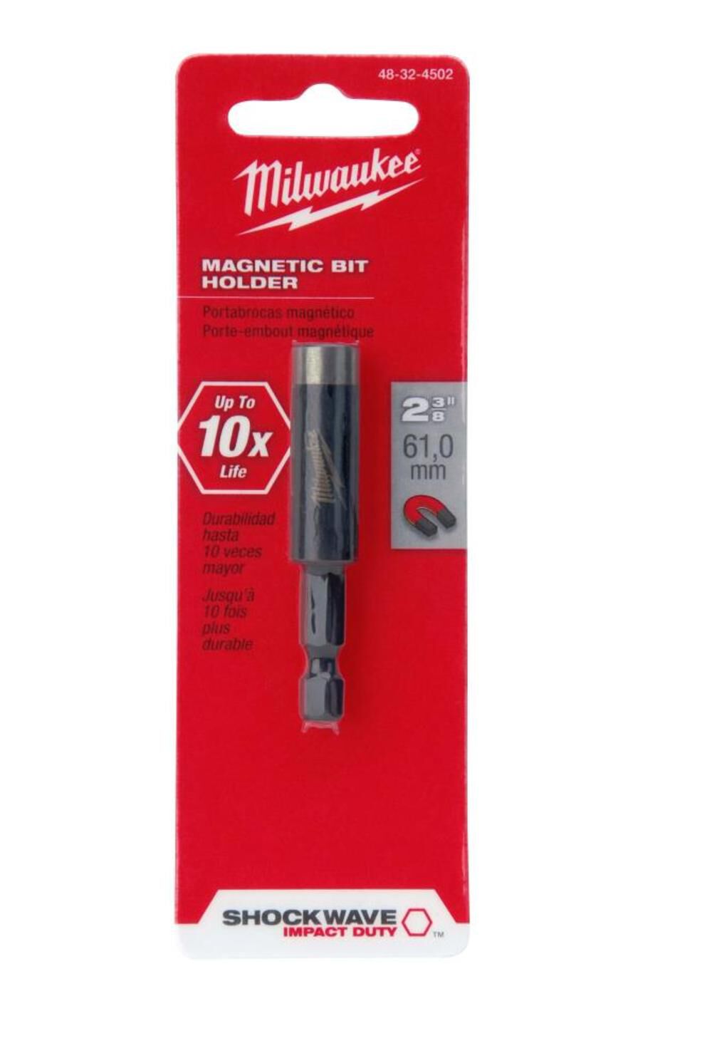 Milwaukee SHOCKWAVE 2.36 in. Compact Magnetic Bit Tip Holder 48-32-4502 from Milwaukee