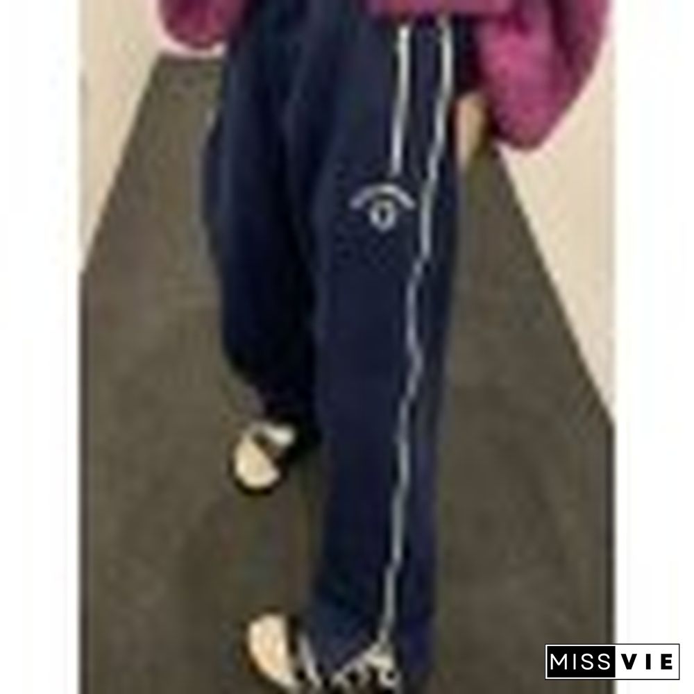 Zip Fly Fleece Lined Baggy Sweatpants