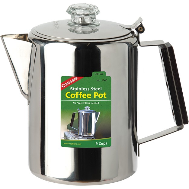 Coghlan x27 s 9 cup Stainless Steel Coffee Pot